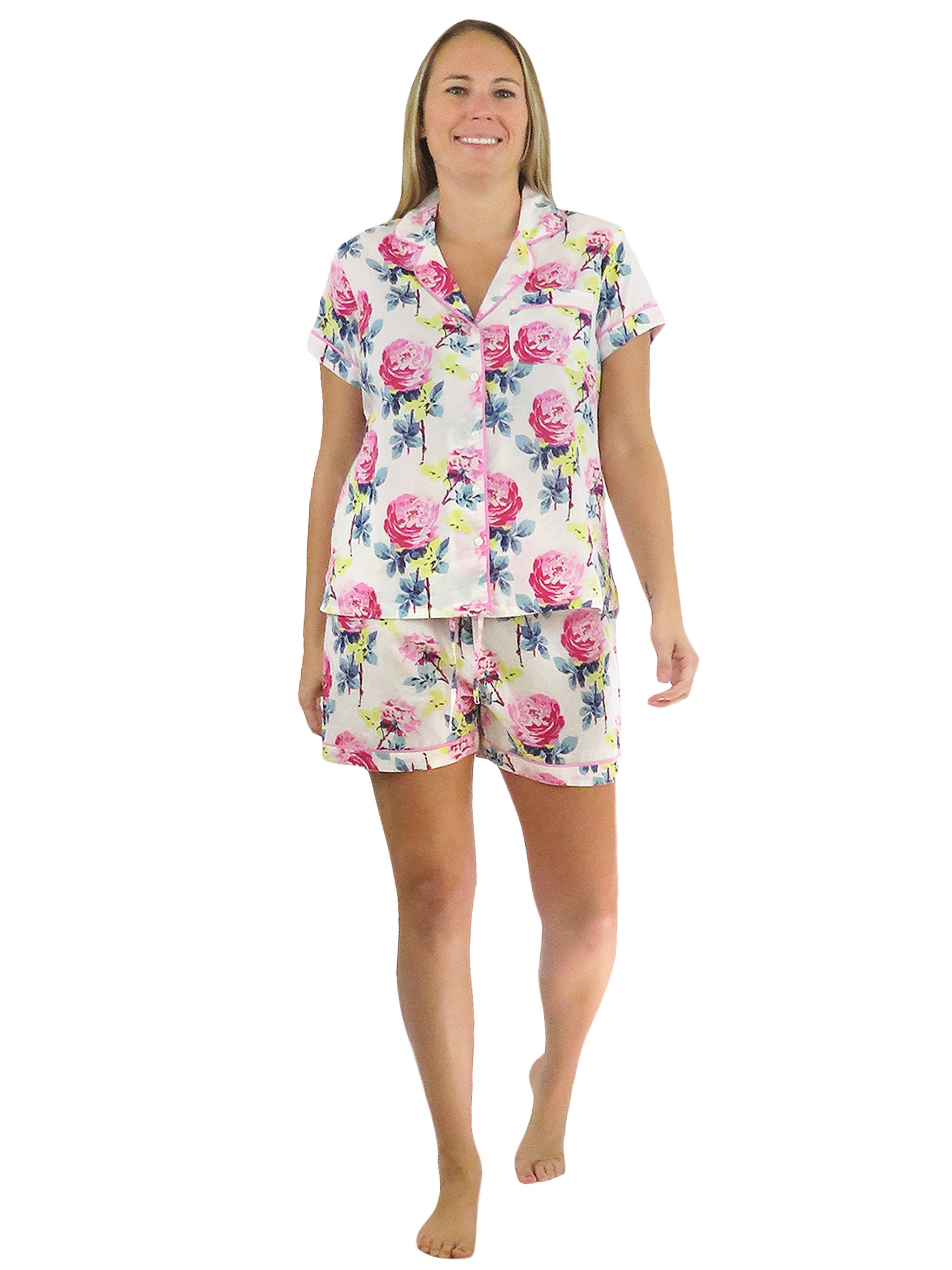 Floral Boxer Pajama Set