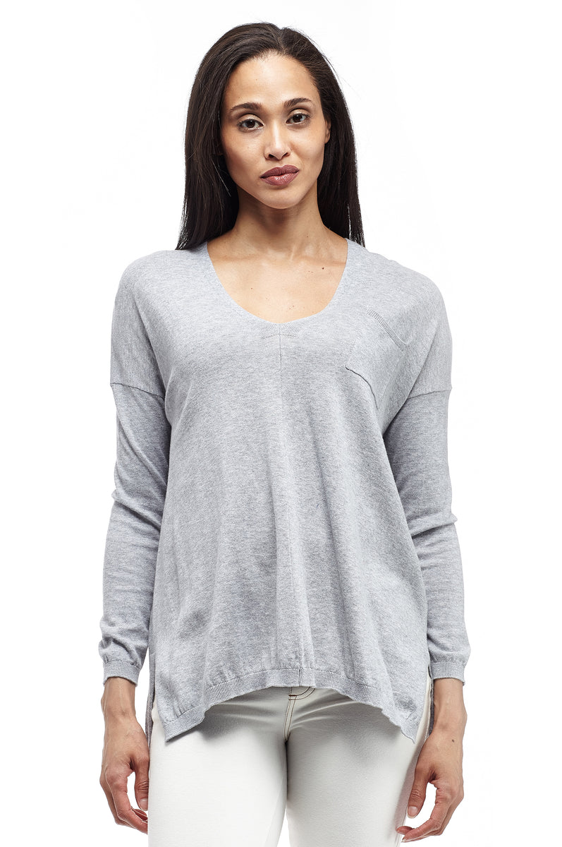 La Cera Long Sleeve Pullover Sweater with Pocket – La Cera™